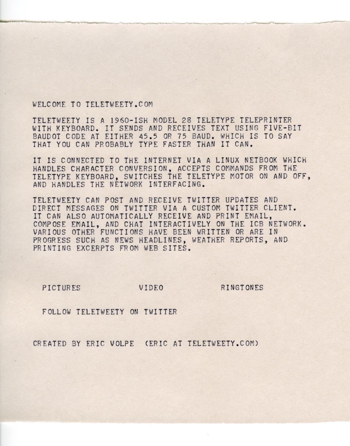 teletype text